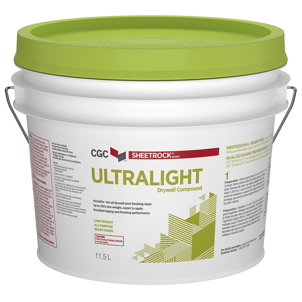 Sheetrock CGC UltraLight Drywall Compound The Home Depot Canada