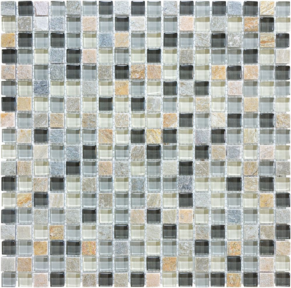 Enigma Mosaiques en Melange de Verre Bengal Sierra de 5/8 po x 5/8 po Enigma Mosaiques en Melange de Verre Bengal Sierra de 5/8 po x 5/8 po