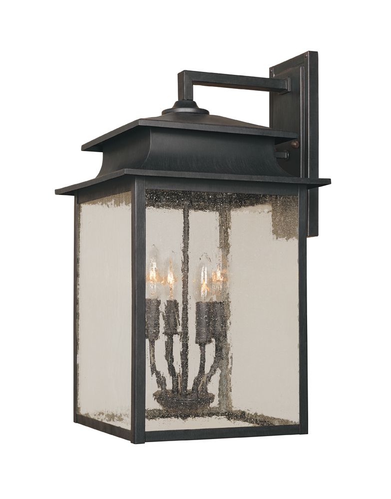 World Imports Sutton Collection 12 in. 4Light Wall Sconce in Rust