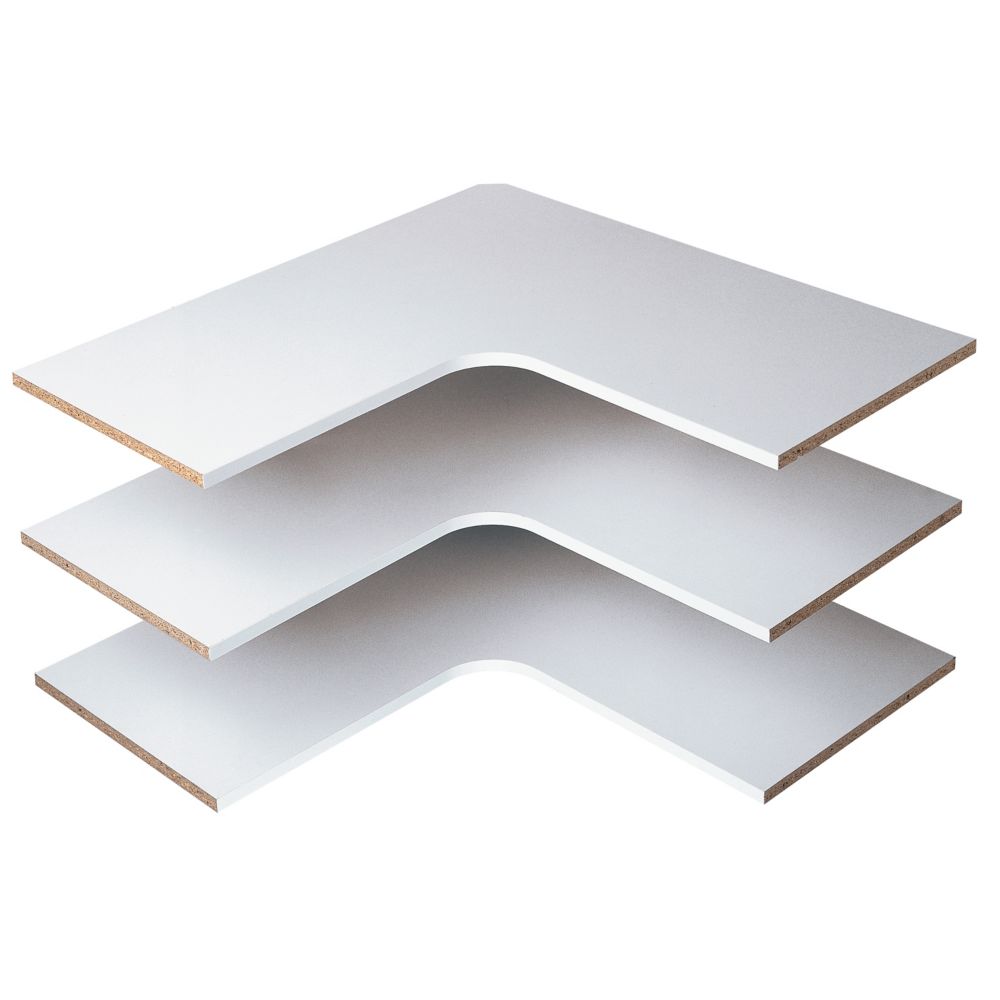 Martha Stewart Living 30inch Classic White Corner Shelf (3Pack) The Home Depot Canada