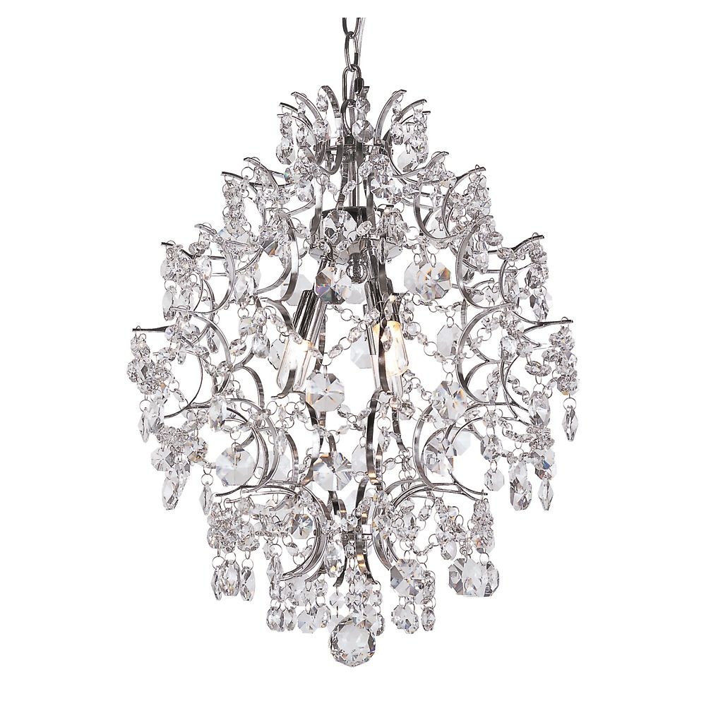 Chandeliers Modern Rustic More The Home Depot Canada Hampton Bay 3 Light 40w Chrome Stems Crystal