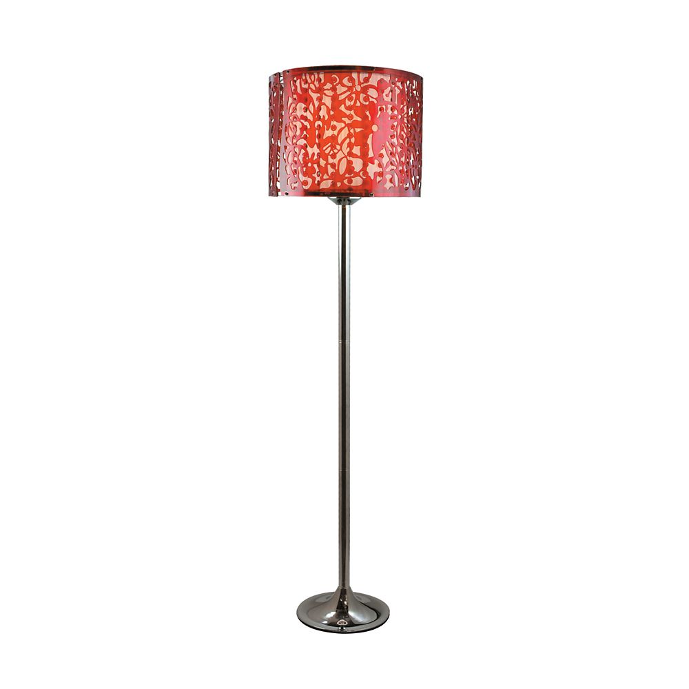 Red Floor Lamp - Modern floor lamp with red domes 3D Model .obj .fbx