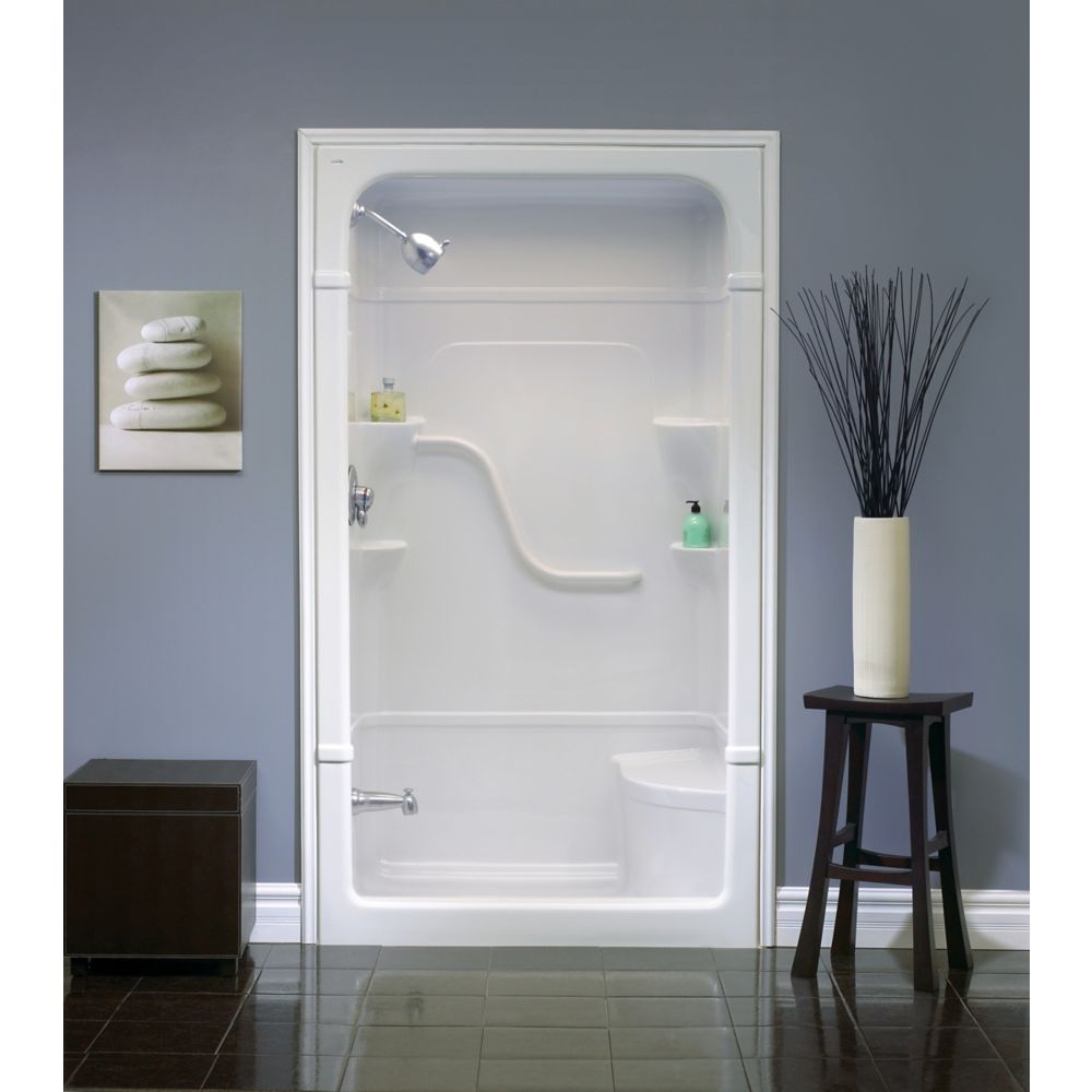 Mirolin Madison 48 Inch 1 Piece  Acrylic Shower  Stall with  Mirolin Madison 48 Inch 1 Piece  Acrylic Shower  Stall with