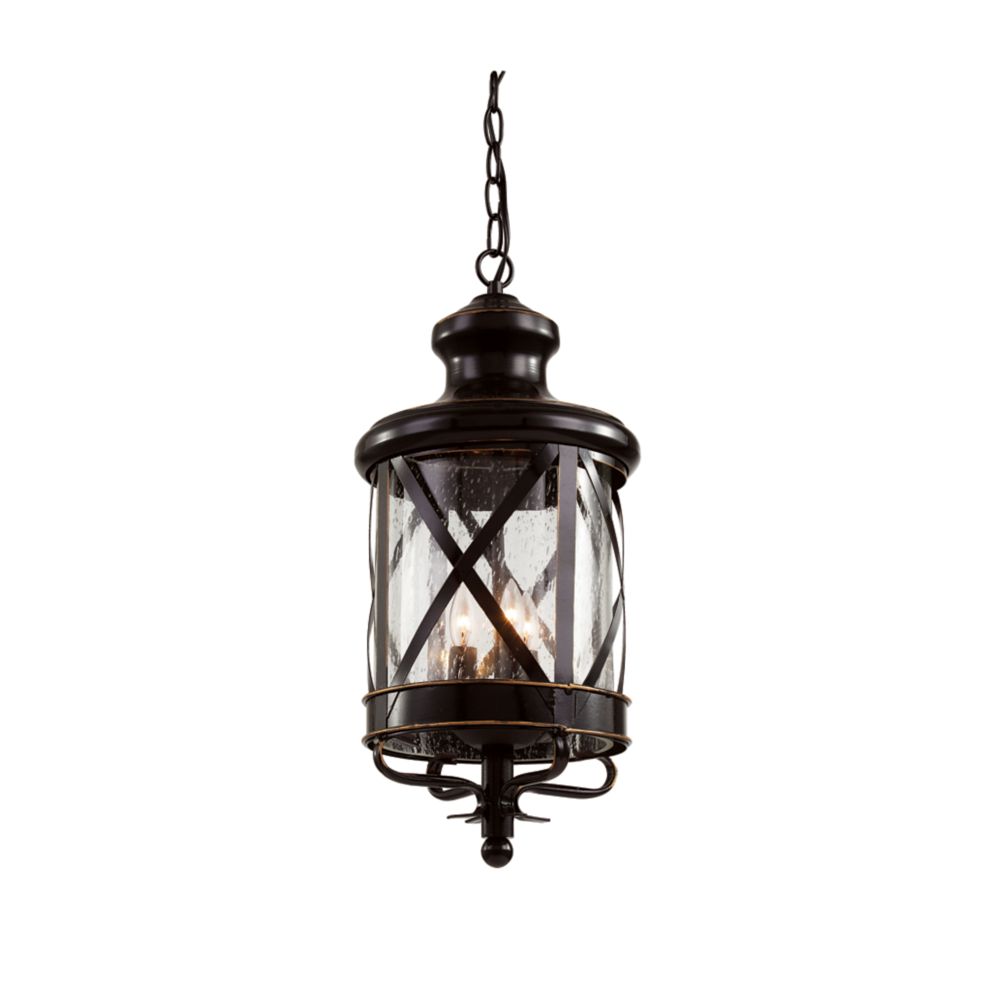 Bel Air Lighting Chandler 3Light Rubbed Oil Bronze Hanging Lantern