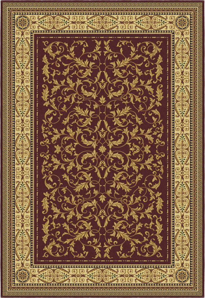 Korhani Annia Red 5 ft. 3inch x 7 ft. 7inch Rectangular Area Rug
