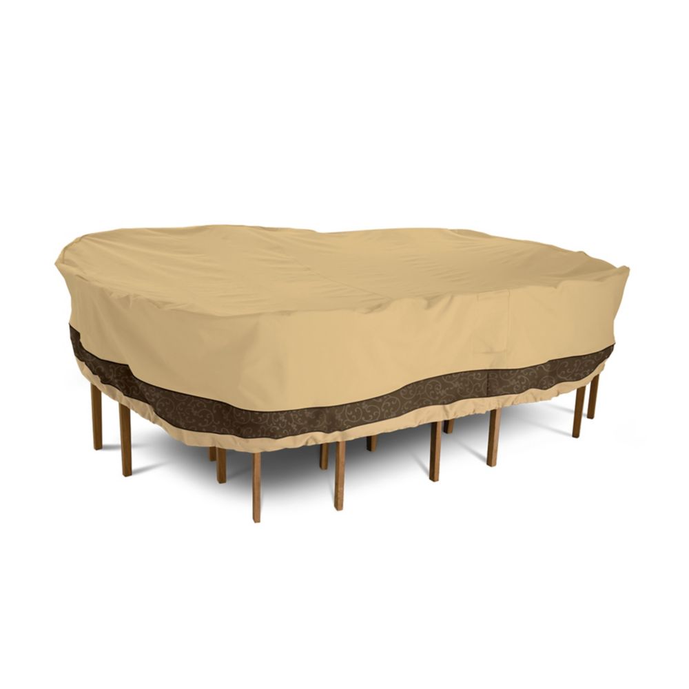 Patio Furniture Covers Fire Pit More The Home Depot Canada Veranda Elite Rectangular Um Patio Furniture Set