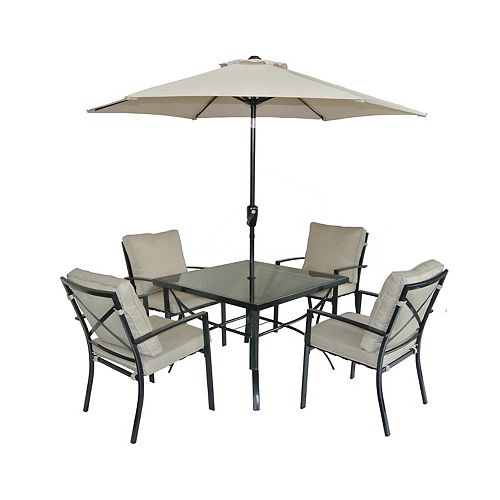 Hampton Bay Jamison Farmhouse 3Piece Patio Dining Set The Home Depot Canada