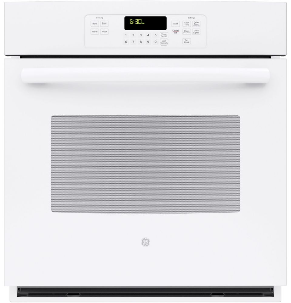GE 4.3 cu. ft. 27inch Electric Single Wall Oven in White The Home
