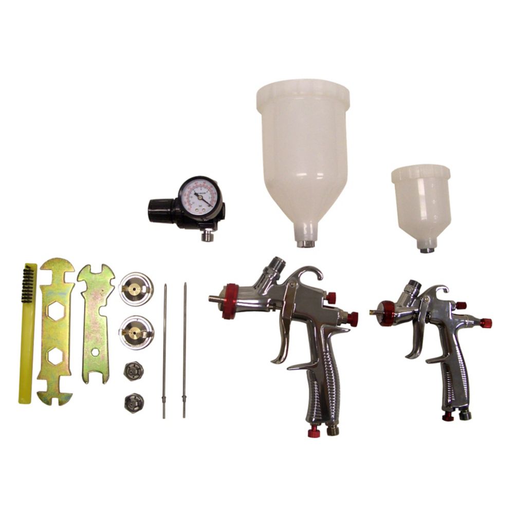 Sprayit LVLP (Low Volume Low Pressure) Gravity Feed Spray Gun Kit The