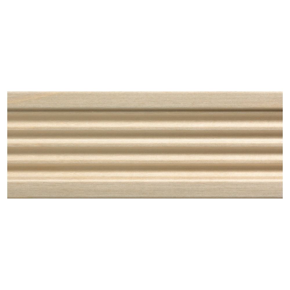 Ornamental Mouldings White Hardwood Fluted Casing Moulding - 3/8 x 2-1/ ...