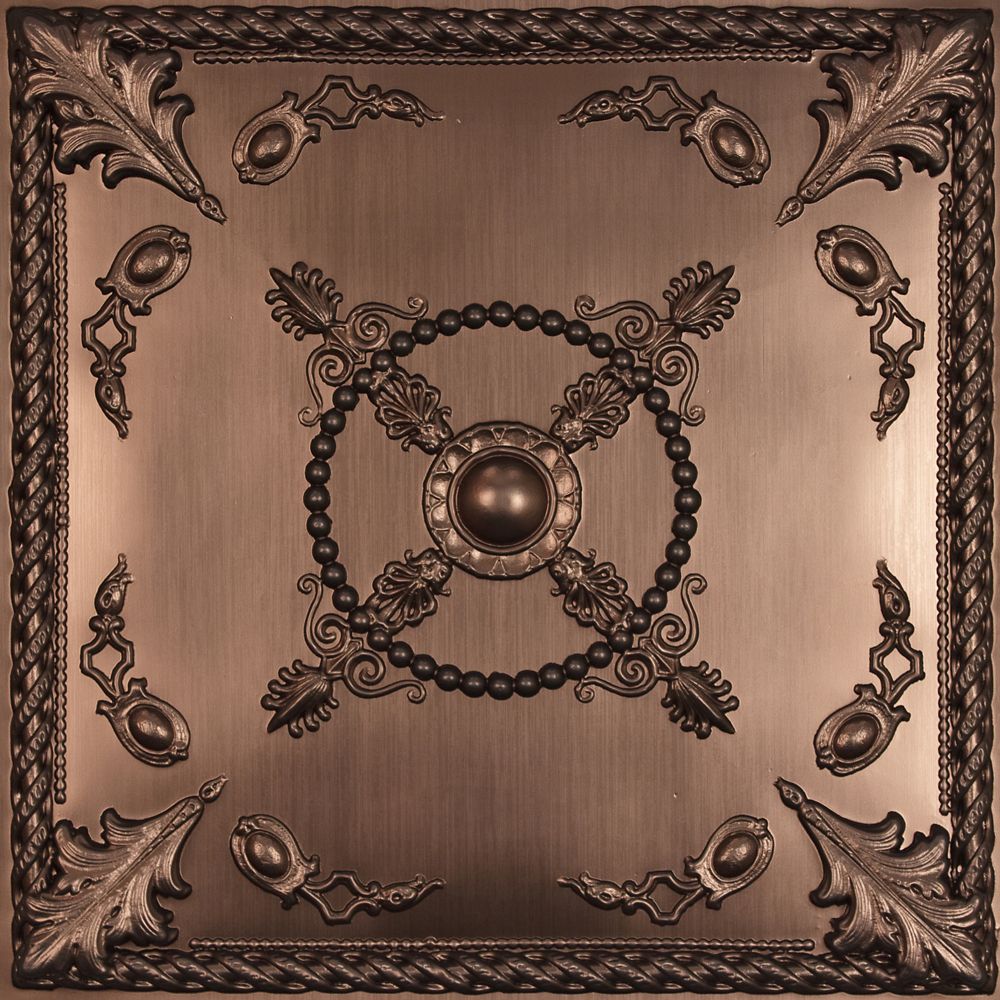 Alexander Faux Bronze Ceiling Tile 2 Feet X 2 Feet Lay In Or Glue Up