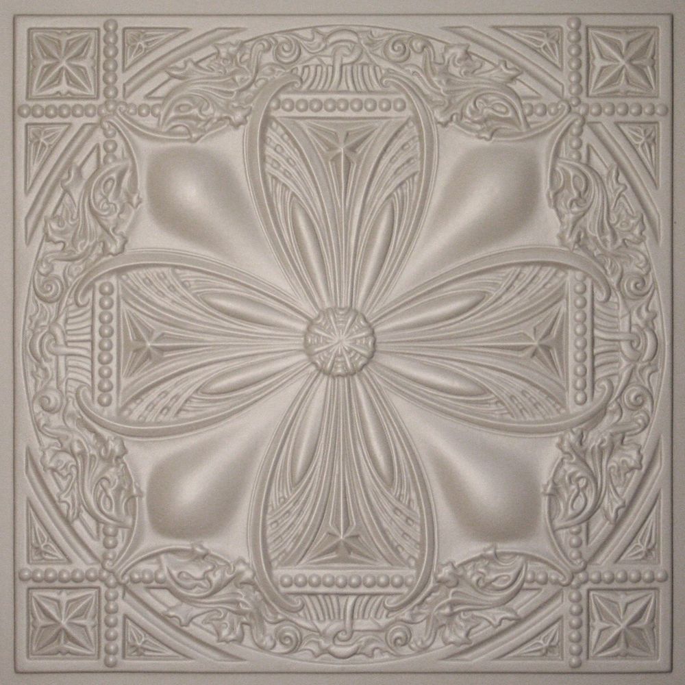 Ceilume Avalon Latte Ceiling Tile, 2 Feet x 2 Feet Layin or Glue up