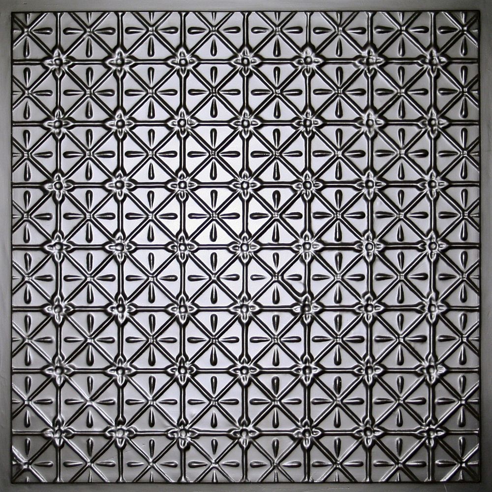 Ceilume Continental Black Ceiling Tile, 2 Feet x 2 Feet Layin or Glue