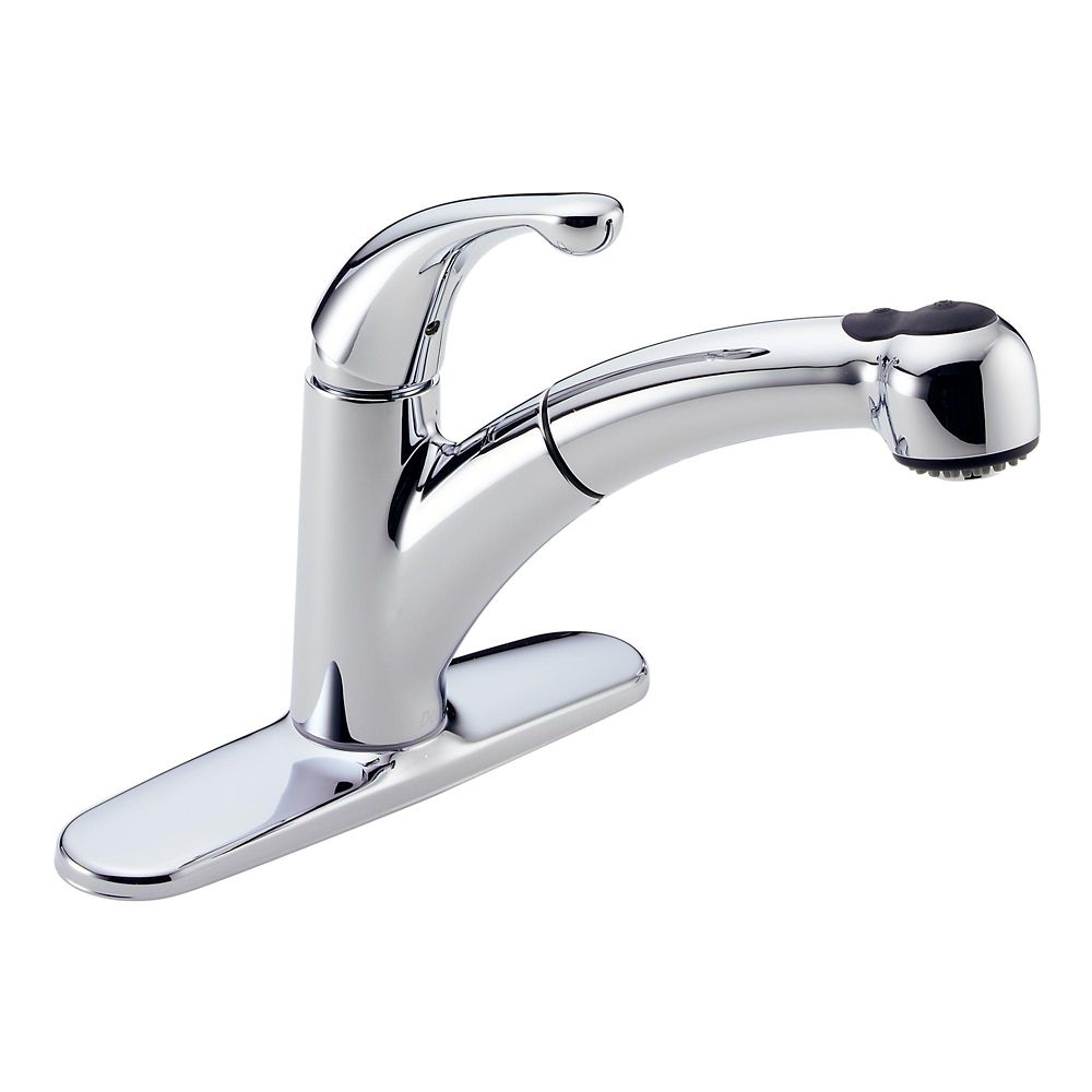 Delta Palo Single-Handle Pull-Out Sprayer Kitchen Faucet ...