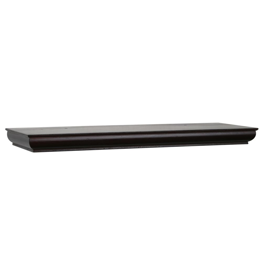 Mural 8 Inch x 24 Inch Espresso Floating Shelf The Home Depot Canada