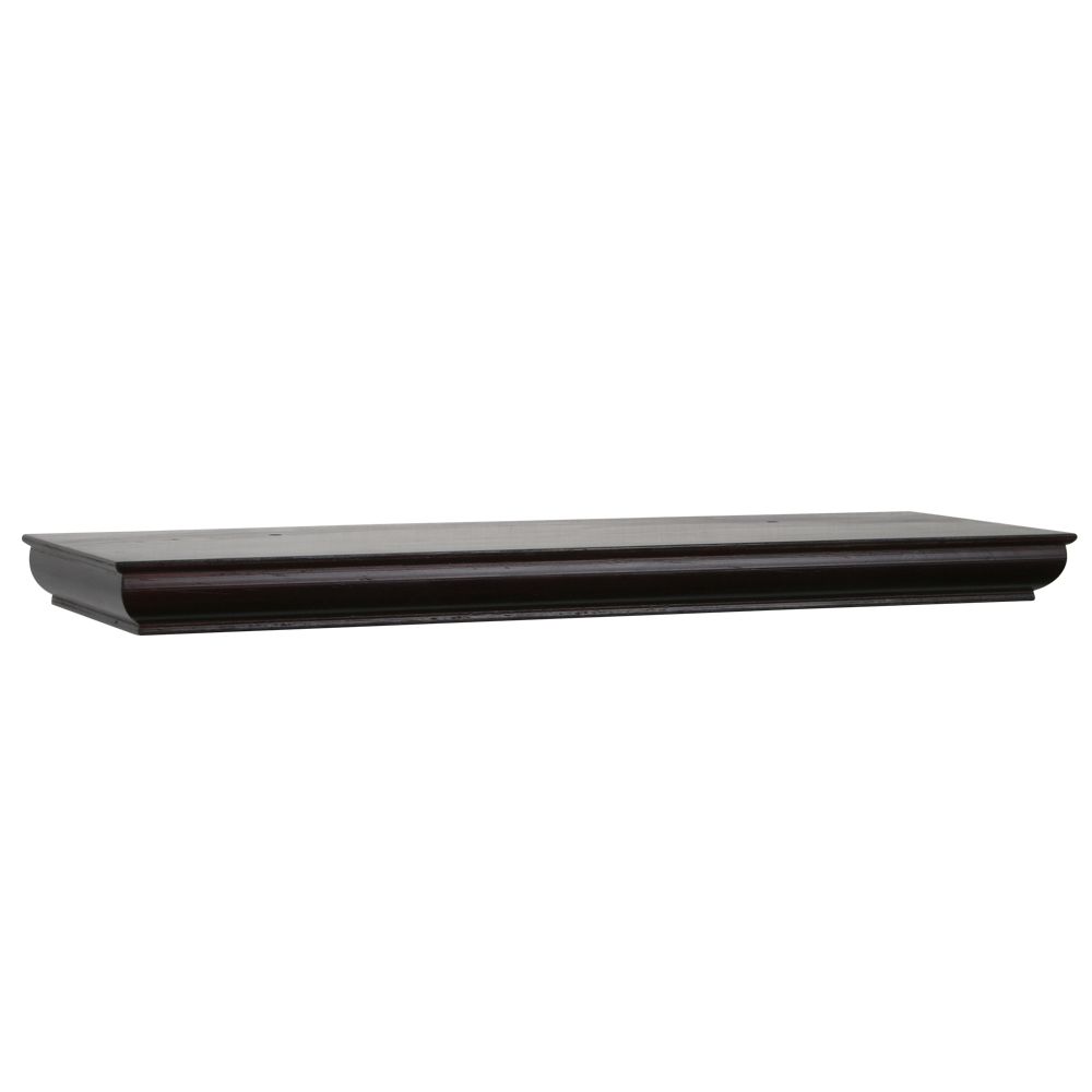 8 Inch x 36 Inch Espresso Floating Shelf