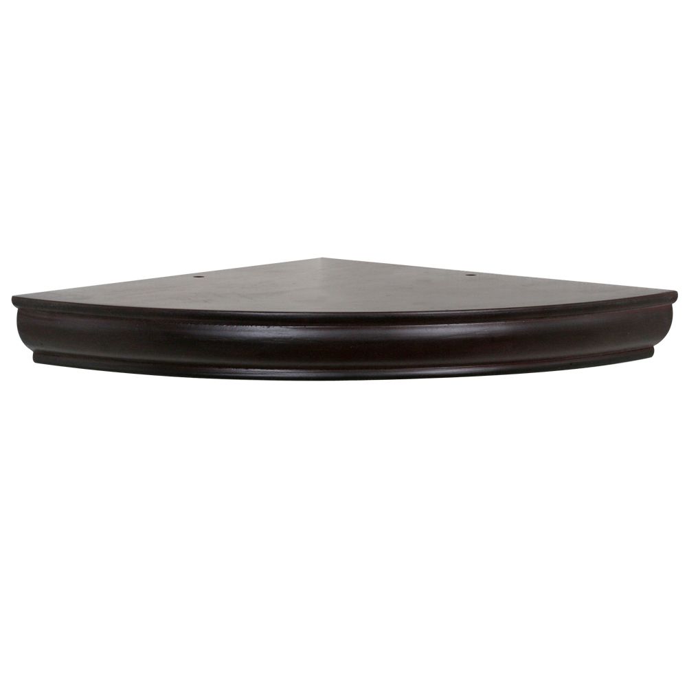 Mural 12 inch Espresso Floating Corner Shelf The Home Depot Canada