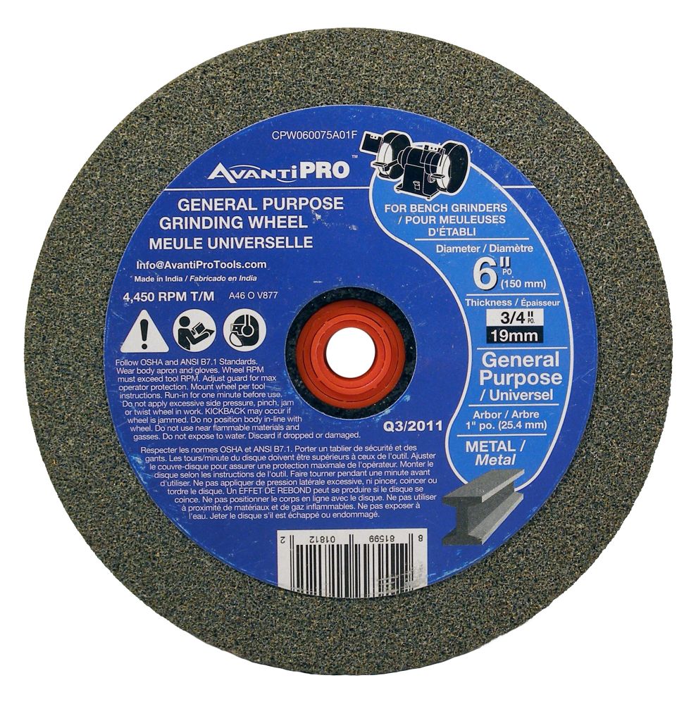 Avanti Pro General Purpose Bench Grinding Wheel The Home Depot Canada