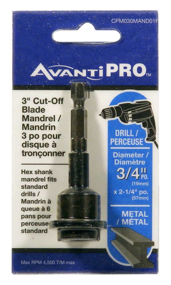 Avanti Pro 3inch CutOff Blade Mandrel The Home Depot Canada