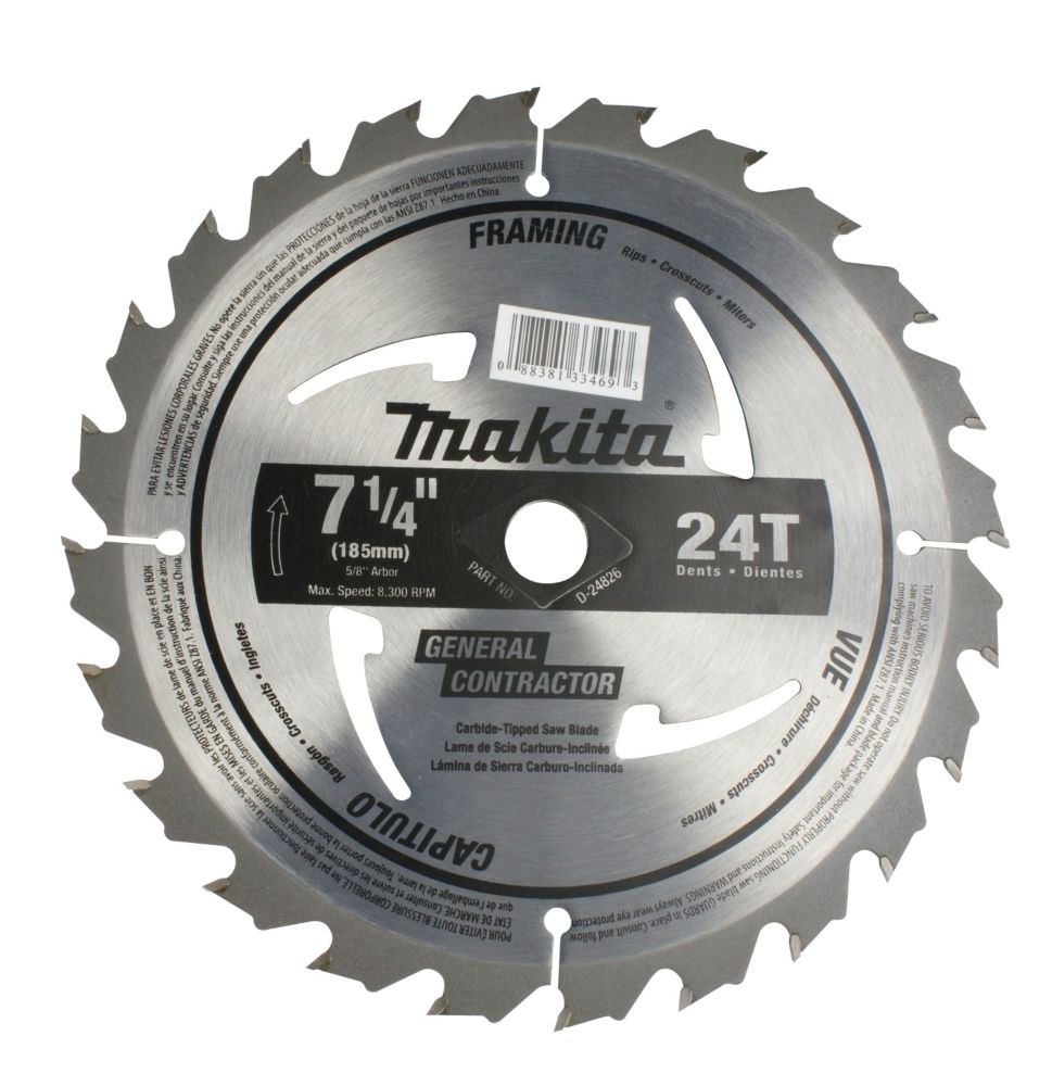 MAKITA 7 1/4" Circular Saw Blade 24CT (for electric circular saws