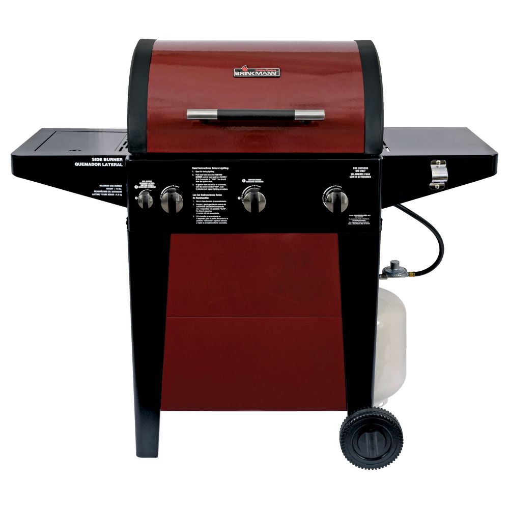 Brinkmann Professional 3 Burner Gas Bbq In Red The Home Depot Canada Brinkmann Professional 3 Burner Gas Bbq In Red