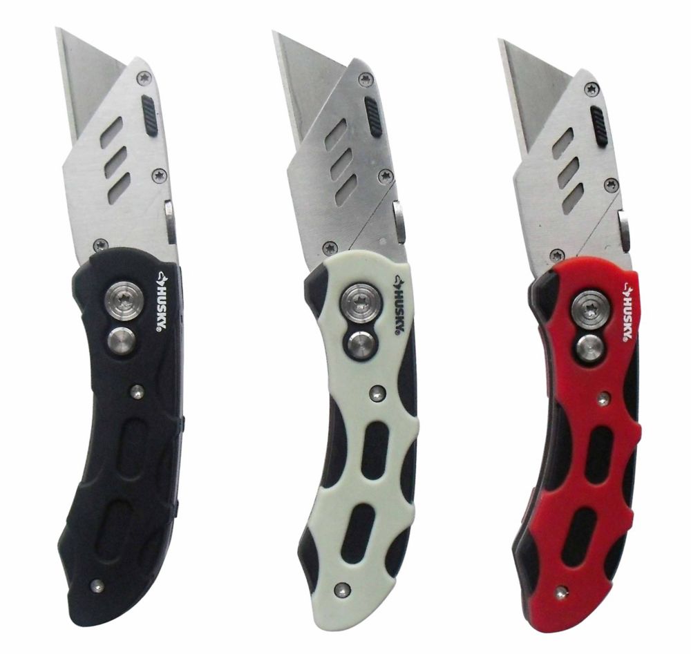 HUSKY 3Piece FOLDING KNIFE The Home Depot Canada