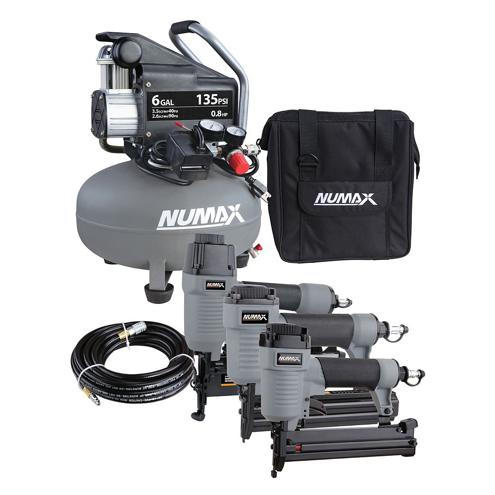 NuMax Compressor and Nailer Combo Kit The Home Depot Canada
