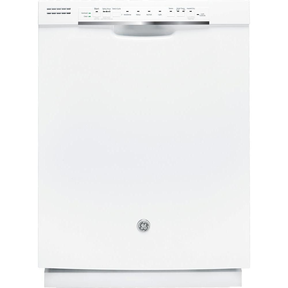 GE 24inch Builtin Tall Tub Dishwasher with Front Controls in White