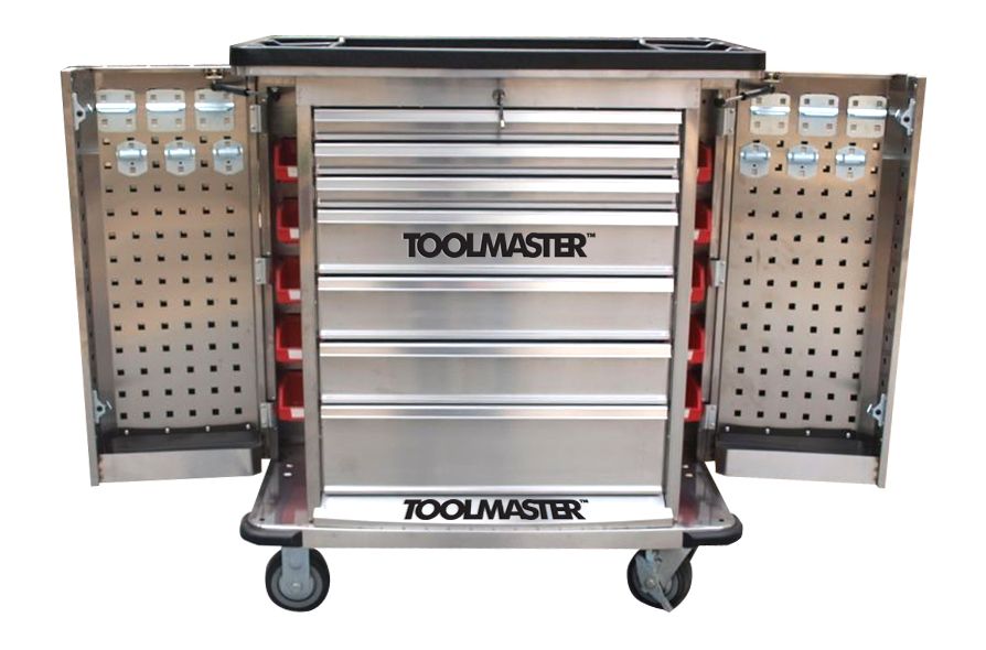 Toolmaster 35 inch Professional Tool Chest With Work Surface Stainless Steel The Home Depot