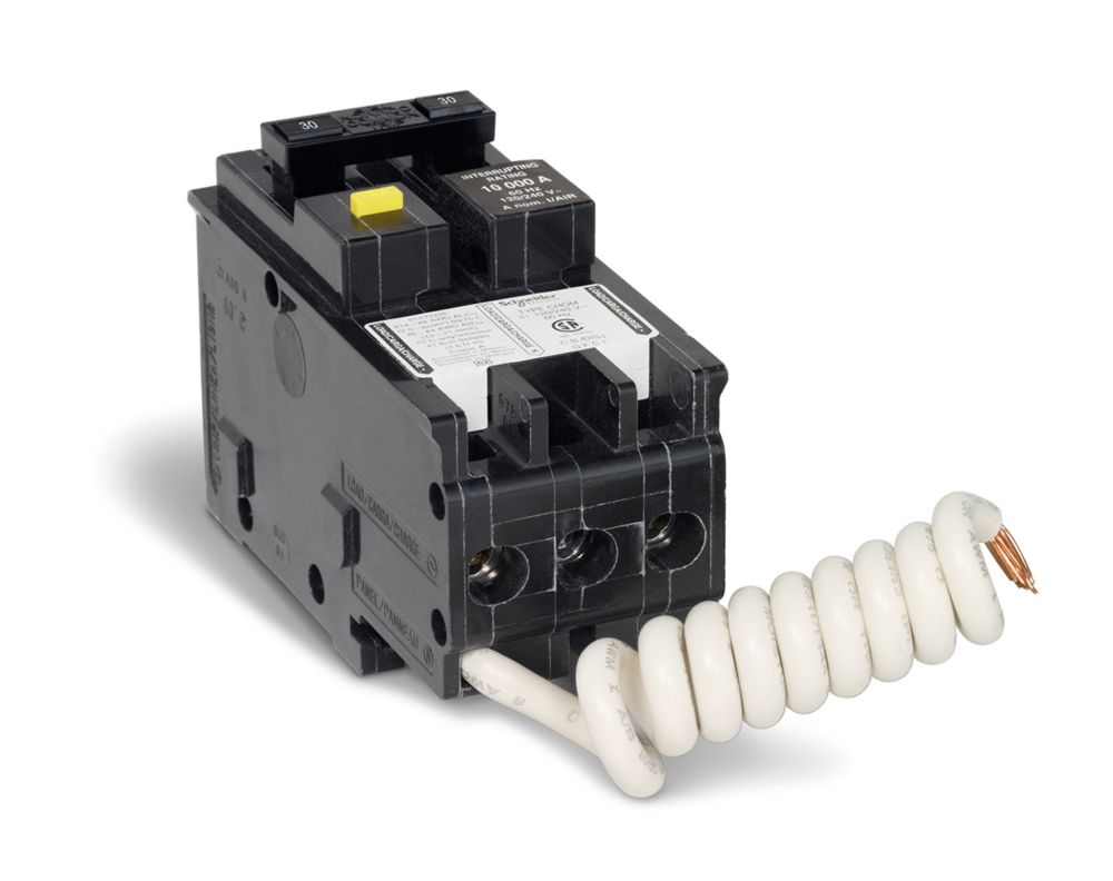 HomeLine Double Pole 30 Amp HomeLine GFI Plug-On Circuit Breaker | The ...