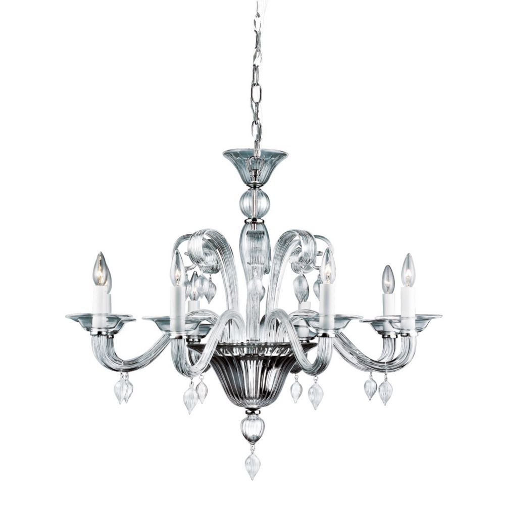 Home Decorators Collection Deamber Collection 6 Light Chrome Chandelier