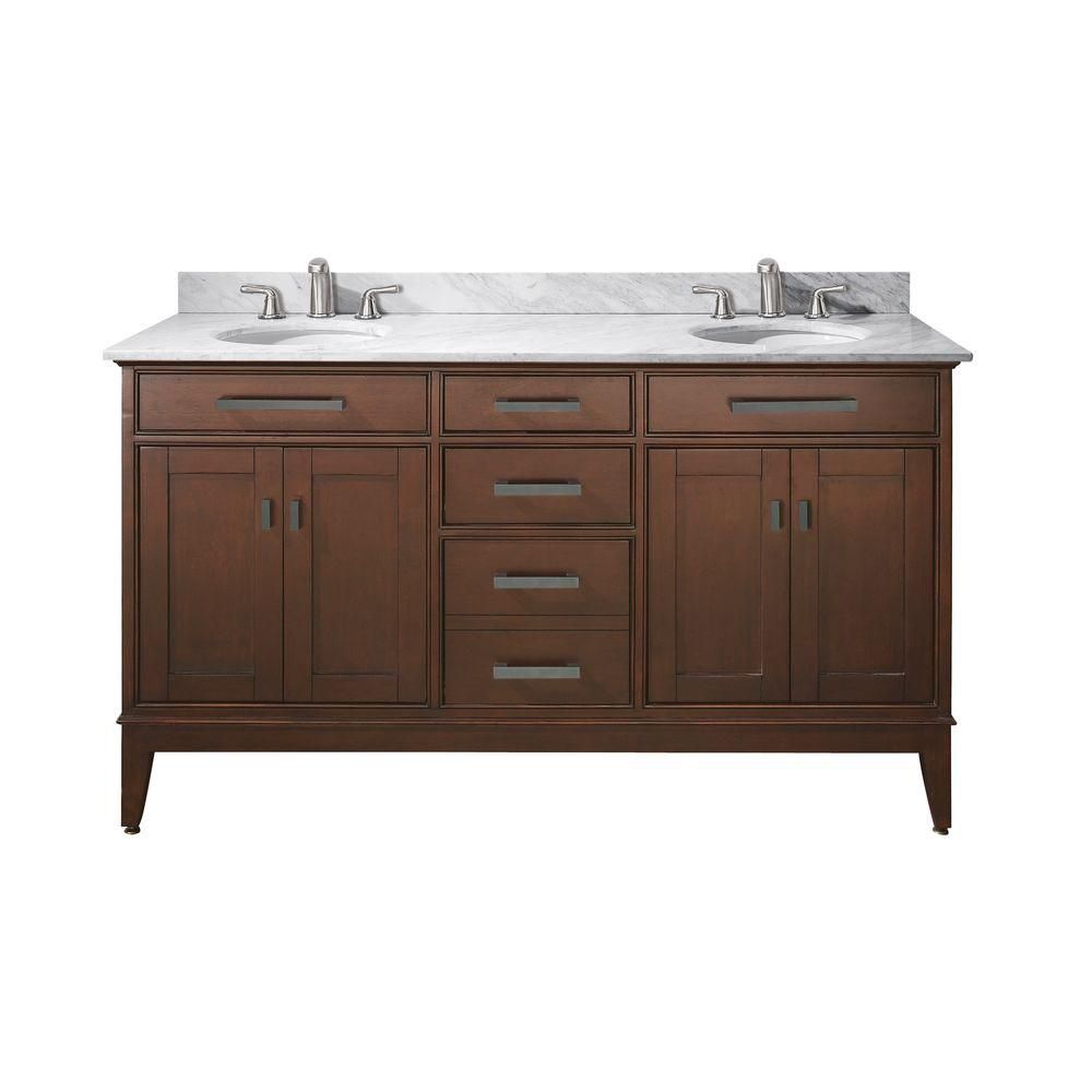 Avanity Madison 61 Inch W 3 Drawer Freestanding Vanity In Brown With