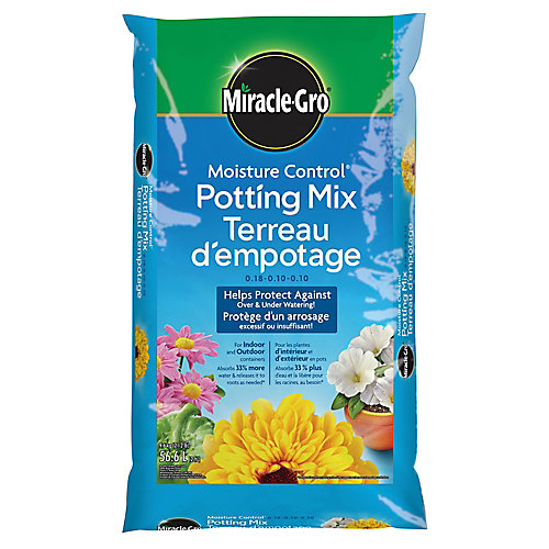 Miracle-Gro 56.6L Moisture Control Potting Mix | The Home Depot Canada