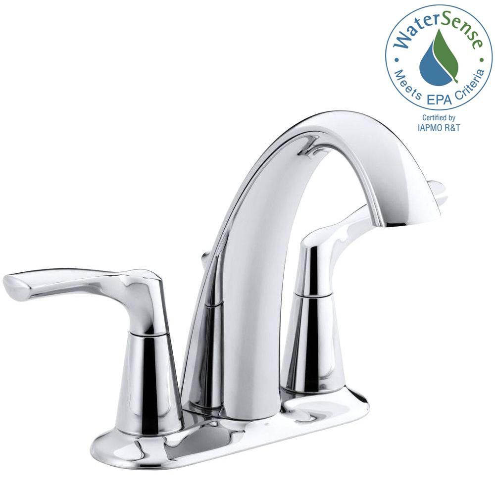 image for KOHLER Mistos 4 in. Centerset 2-Handle Bathroom Faucet ...