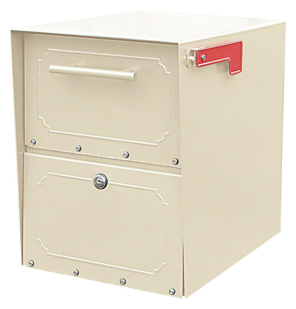 Architectural Mailboxes Sand Oasis Jr. Locking Post Mount Mailbox The