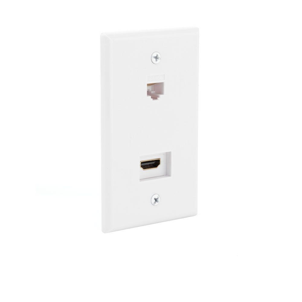 Commercial Electric HDMI / Wall Plate in White The Home
