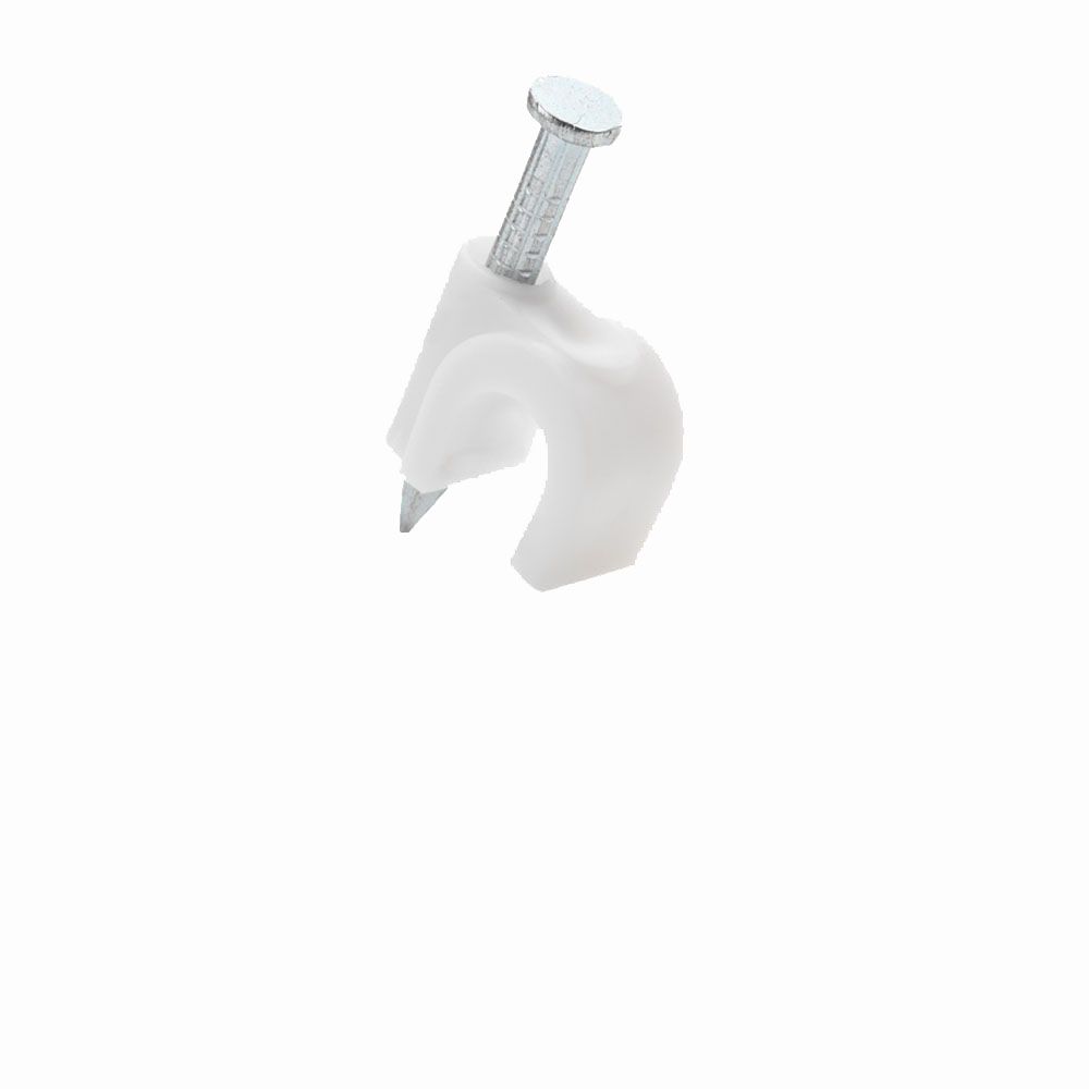Commercial Electric Coaxial Cable NailIn Clips in White (20Pack