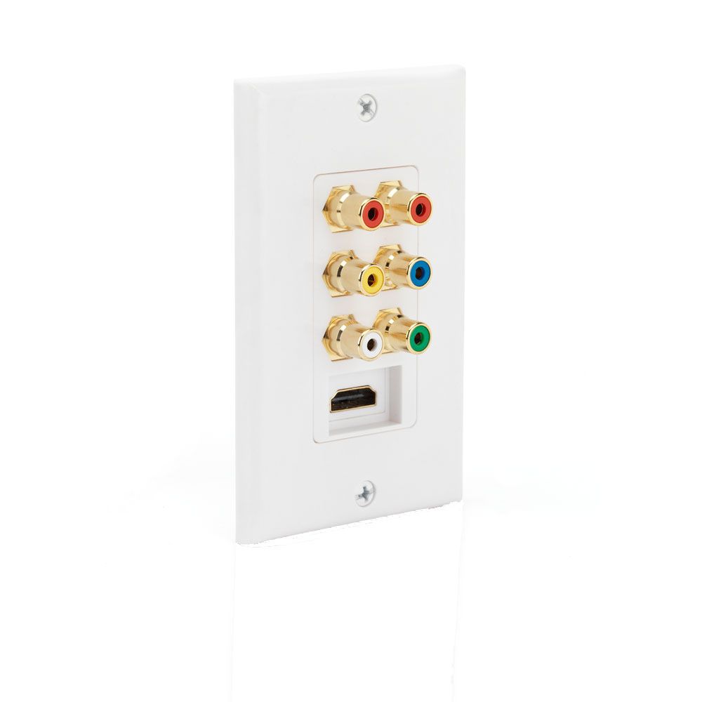 Commercial Electric HDMI / Component Wall Plate in White The Home Depot Canada