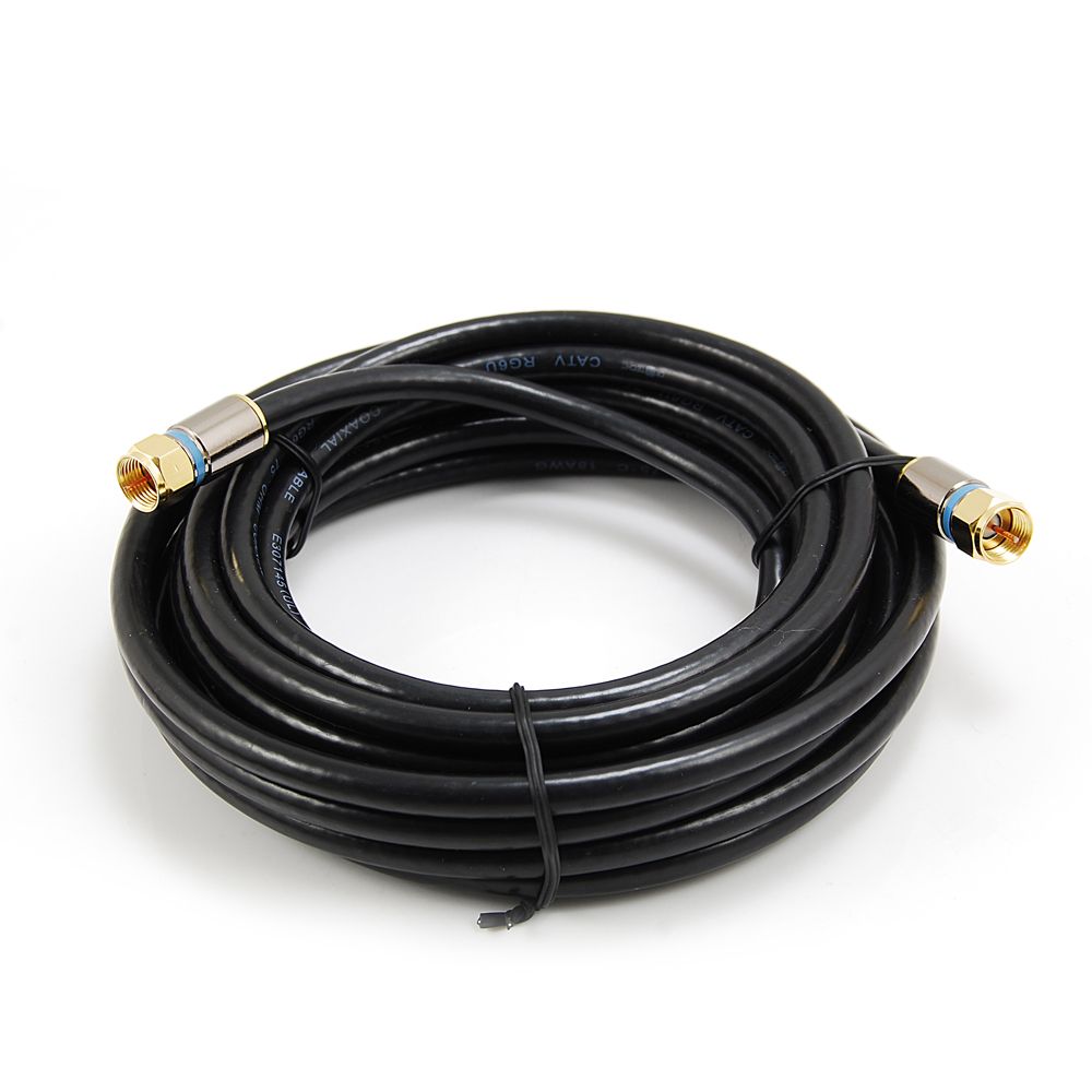 Commercial Electric 15 ft. RG-6 Coaxial Cable - Black
