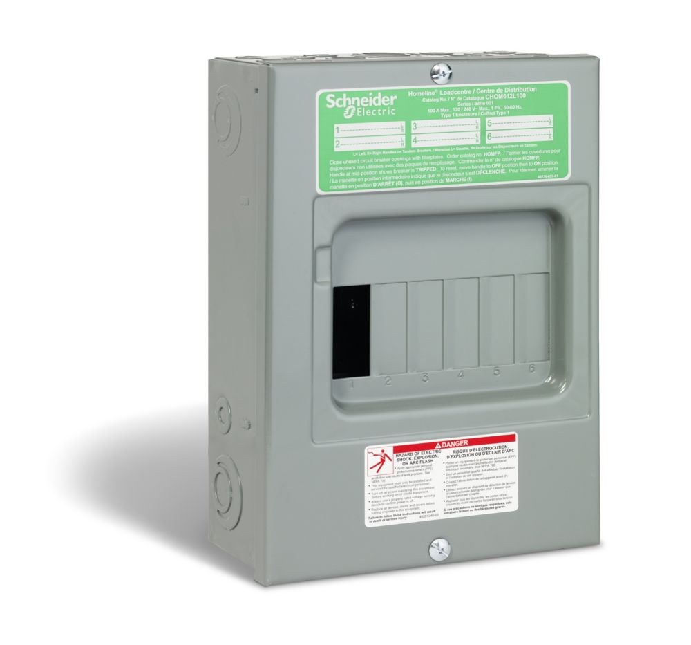 breaker panel sub 6 12 Loadcentre HomeLine 6 Panel 100 Spaces, with Sub Amp