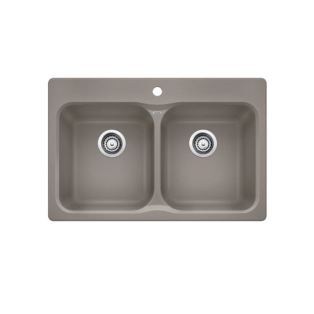 Vision 210 Double Bowl Drop In Kitchen Sink Silgranit Granite Composite