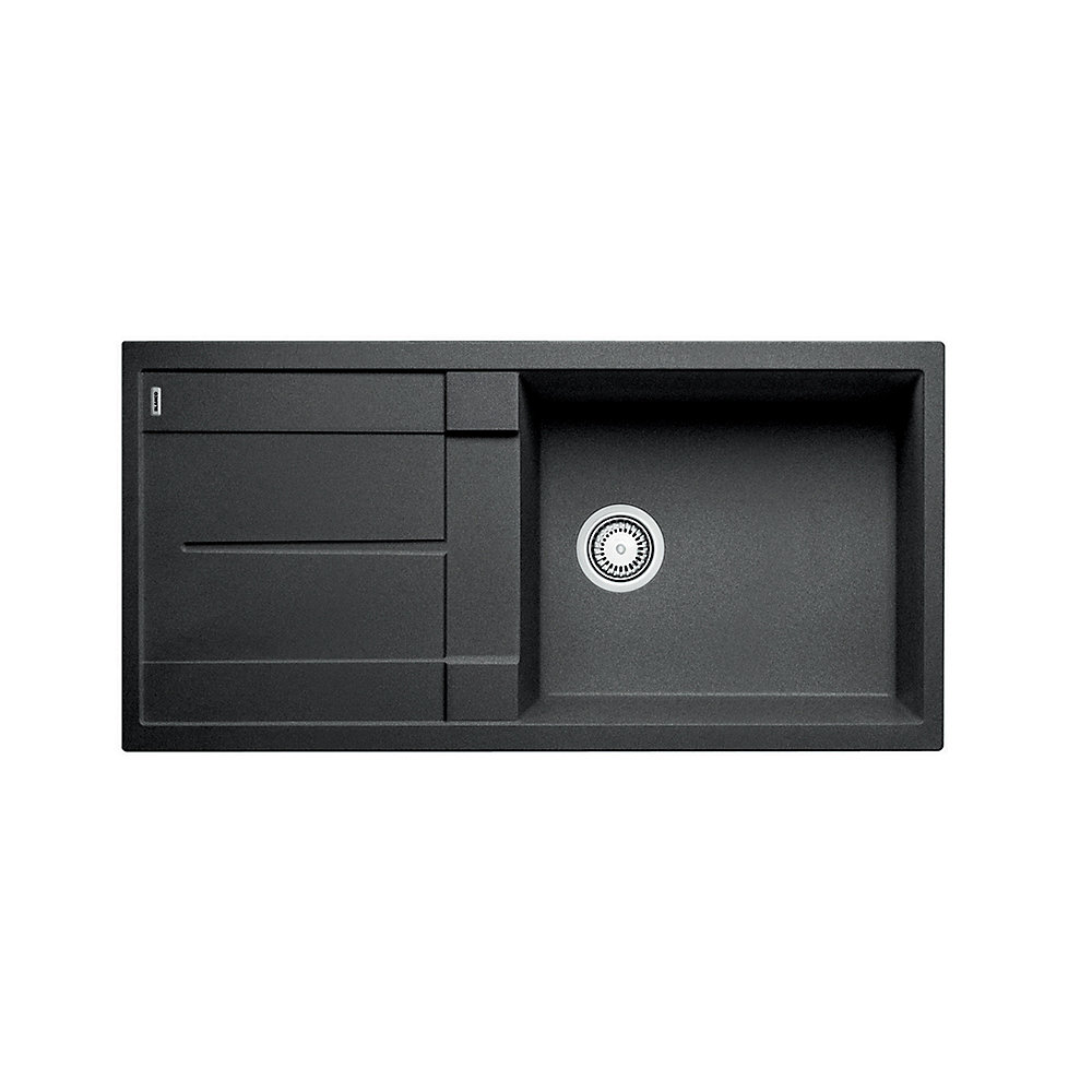 Silgranit Natural Granite Composite Top Mount Drainboard Kitchen Sink Anthracite