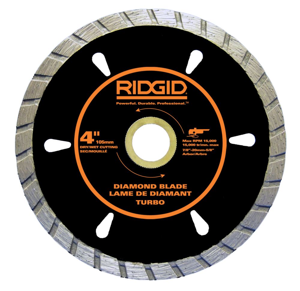 Ridgid 4 Inch Turbo Diamond Blade The Home Depot Canada