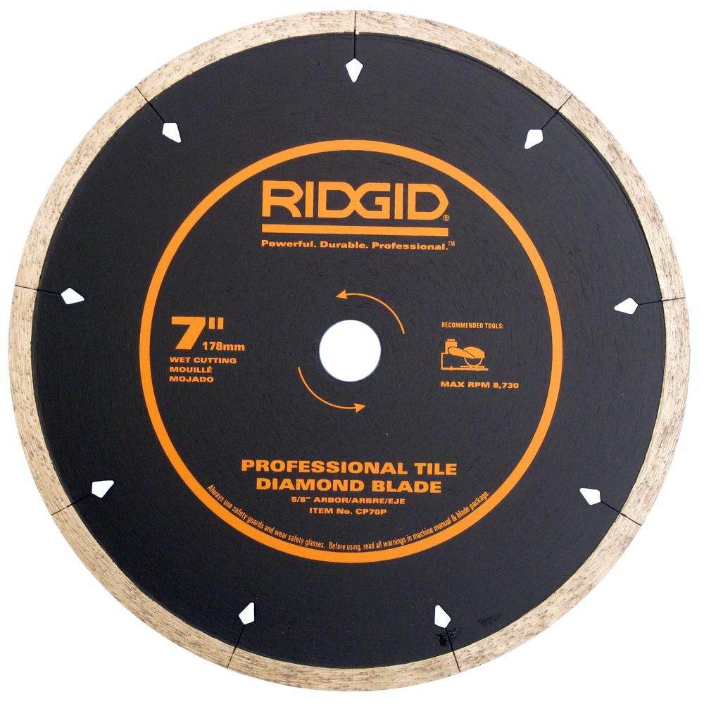 RIDGID 7 Inch Porcelain Diamond Blade The Home Depot Canada
