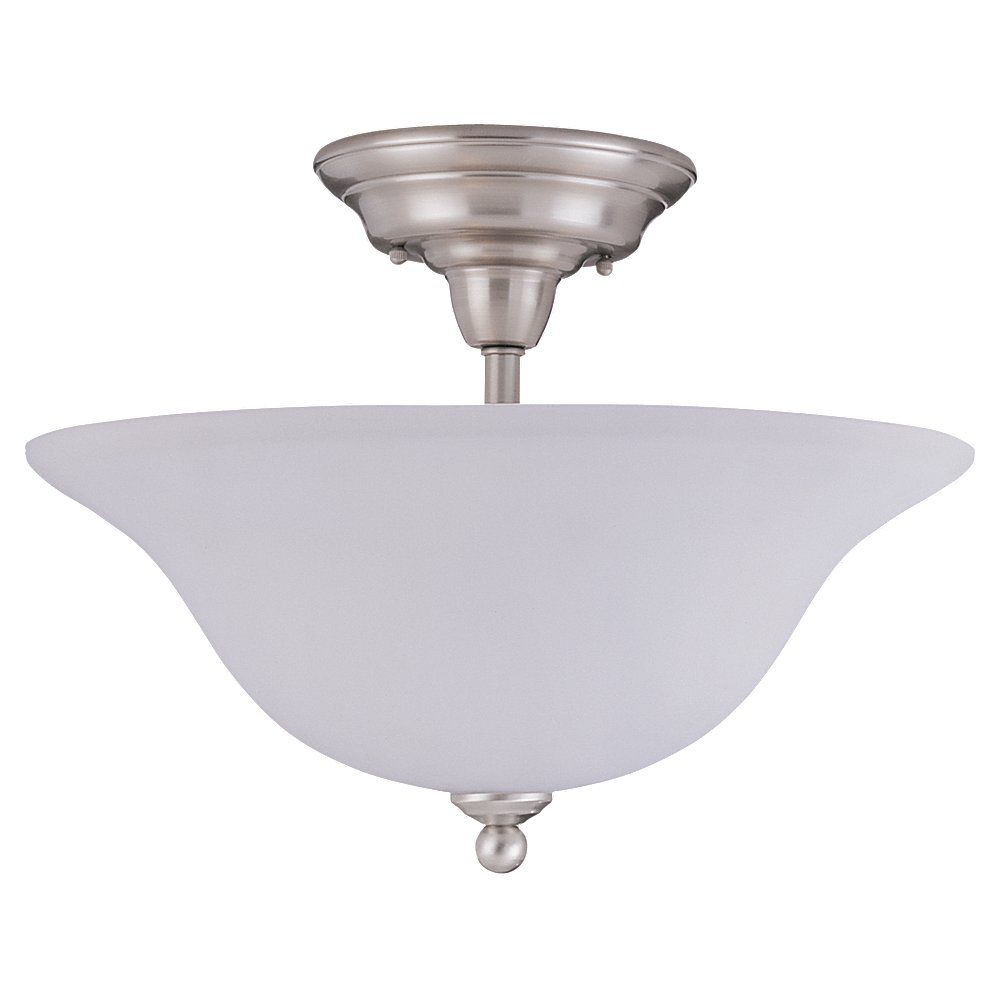 Sea Gull Lighting 3 Light Brushed Nickel Fluorescent Ceiling Fixture