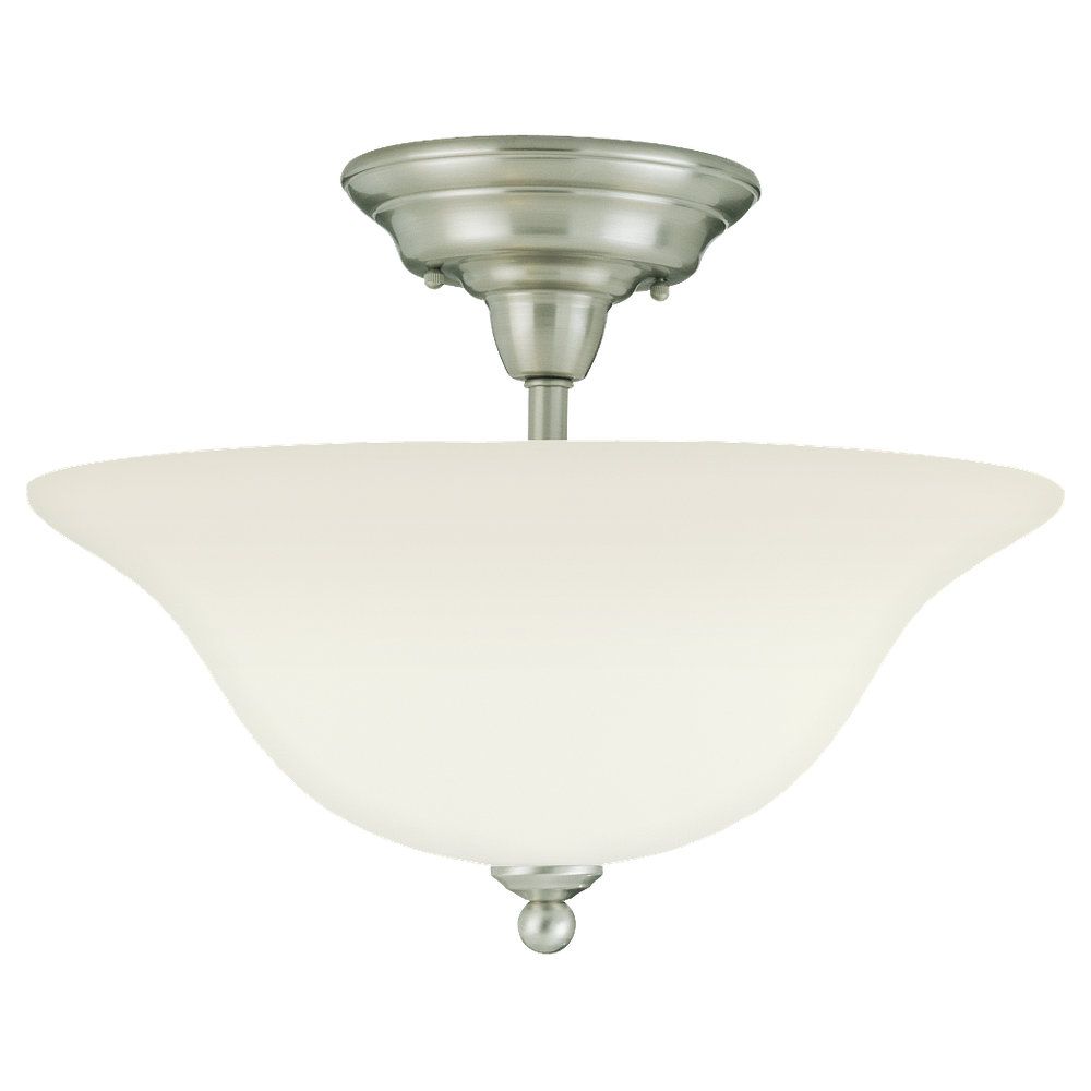 Canarm Ltd Carlina 2 Light Semi Flushmount Fixture In Oil Sea Gull Lighting 3 Light Brushed Nickel Ceiling Fixture