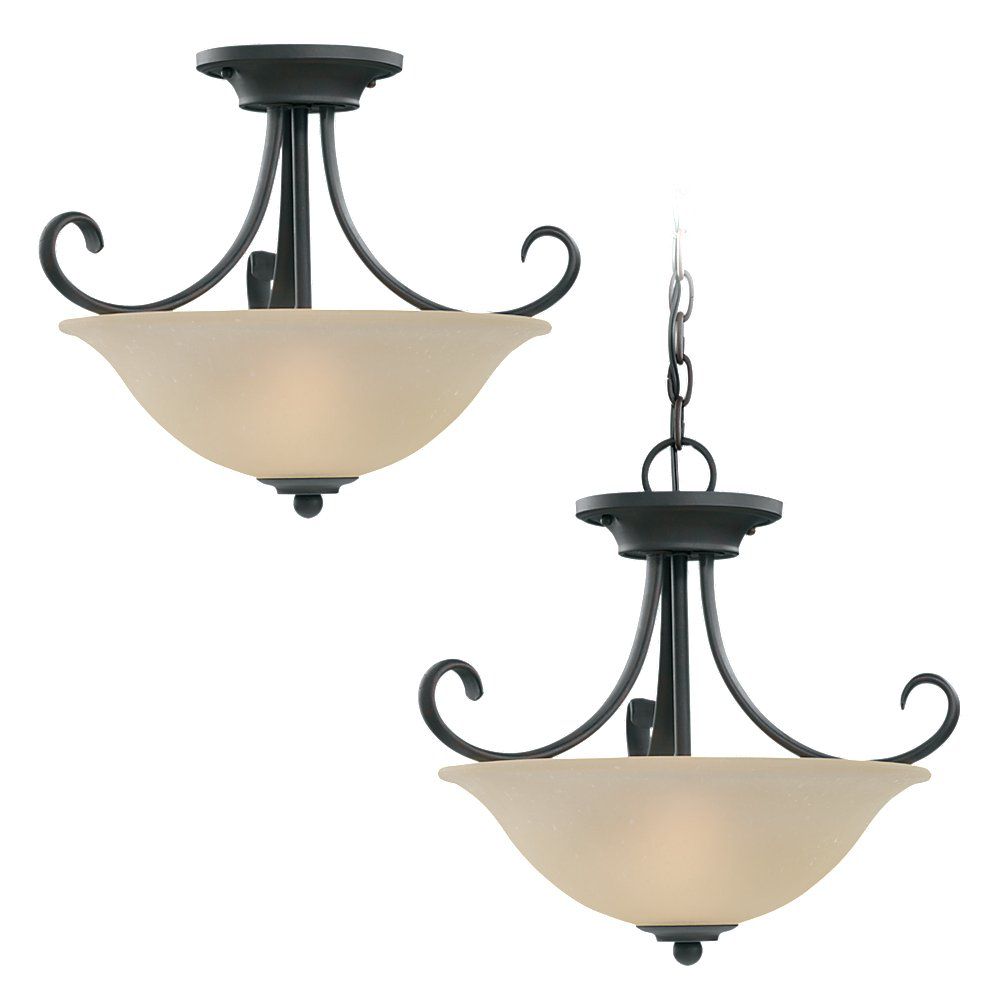 Canarm Ltd Carlina 2 Light Semi Flushmount Fixture In Oil Questions And Answers
