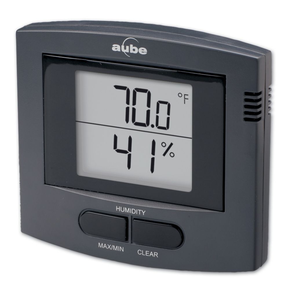 Aube INDOOR TEMP&HUMIDiTY THERMOMETER Black The Home Depot Canada