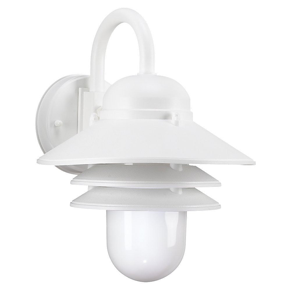 1 Light White Outdoor Wall Lantern