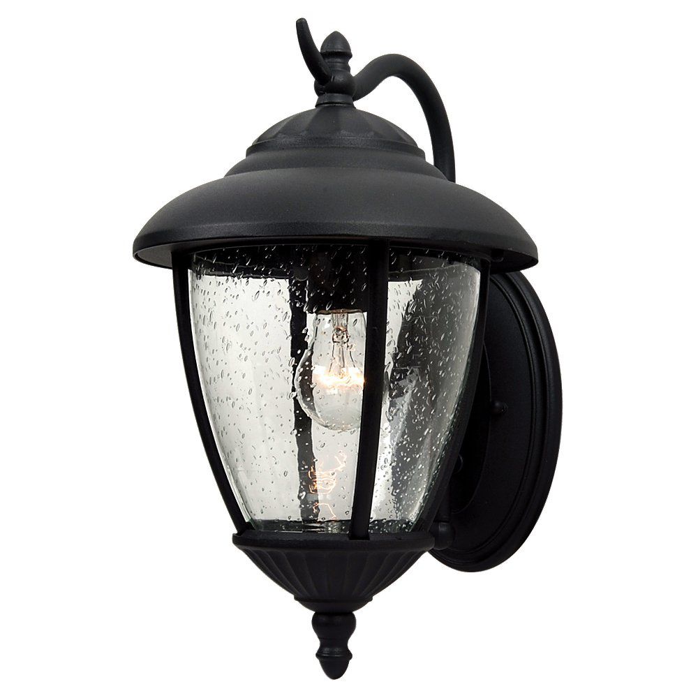 Sea Gull Lighting 1Light Black Outdoor Wall Sconce The Home Depot Canada